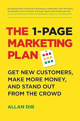 The 1 Page Marketing Plan book cover